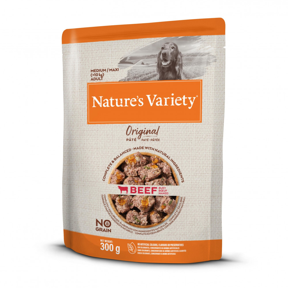 Nature S Variety Original No Grain Pate Cao Mediummaxi Adulto Vaca