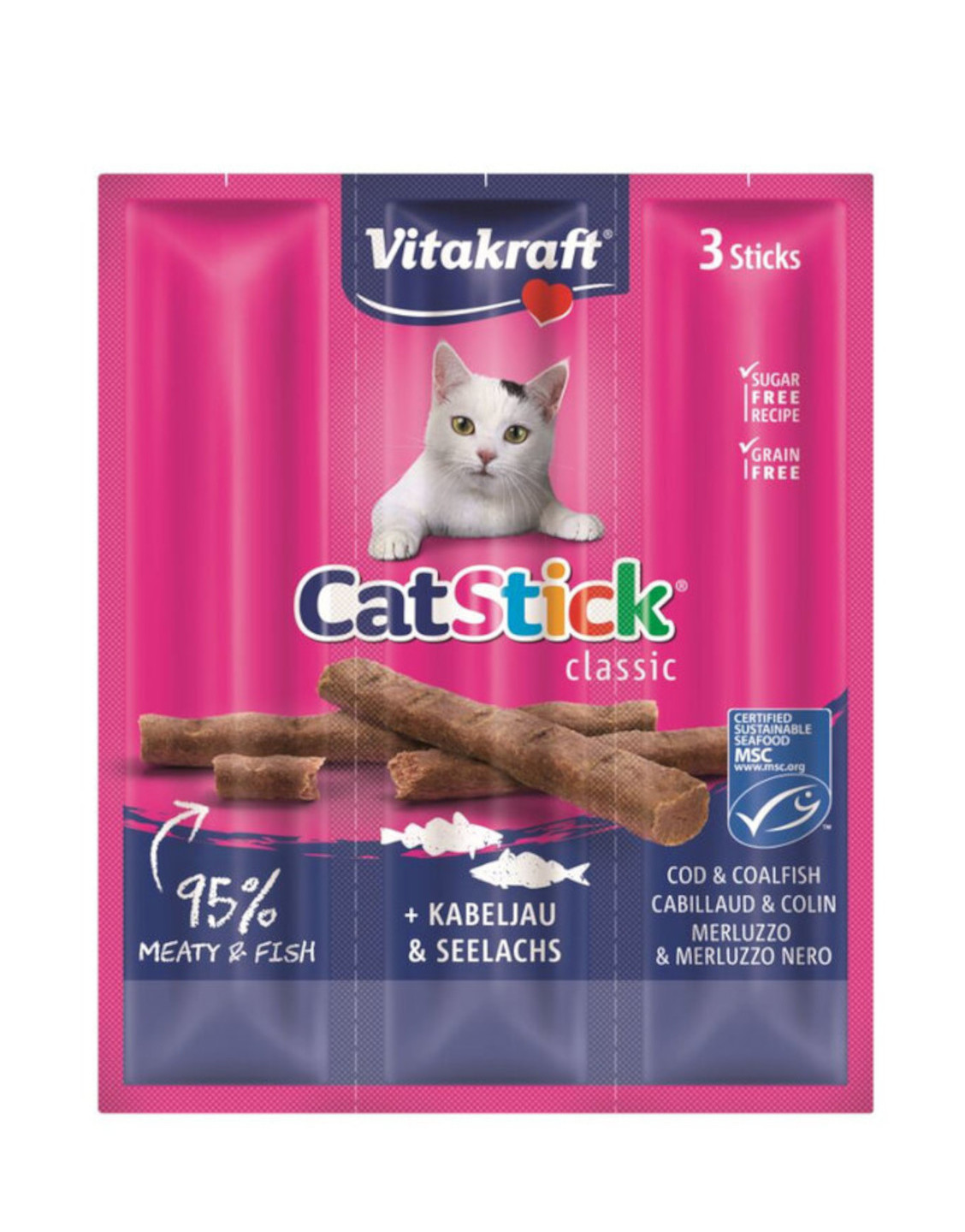 Cat Stick Mini Bacalhau E Atum 18G 3Un